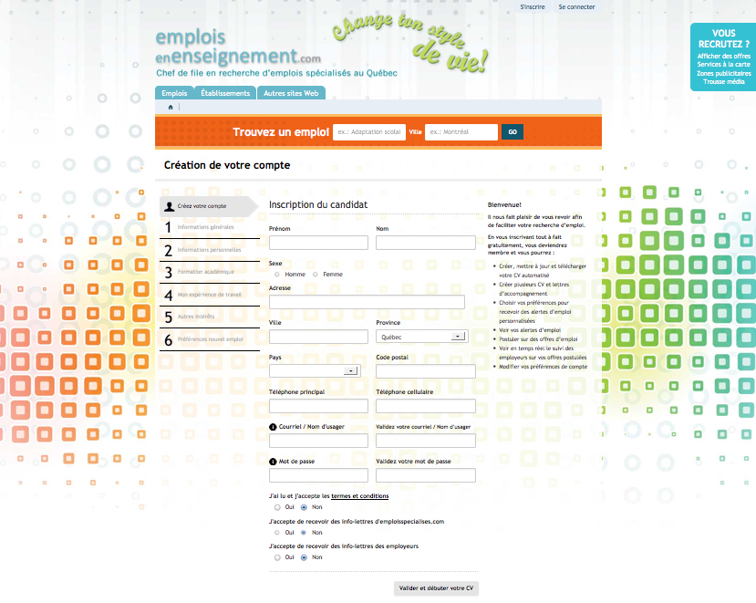 Remplissez dès maintenant votre CV automatisé! Remplissez dès maintenant votre CV automatisé!
