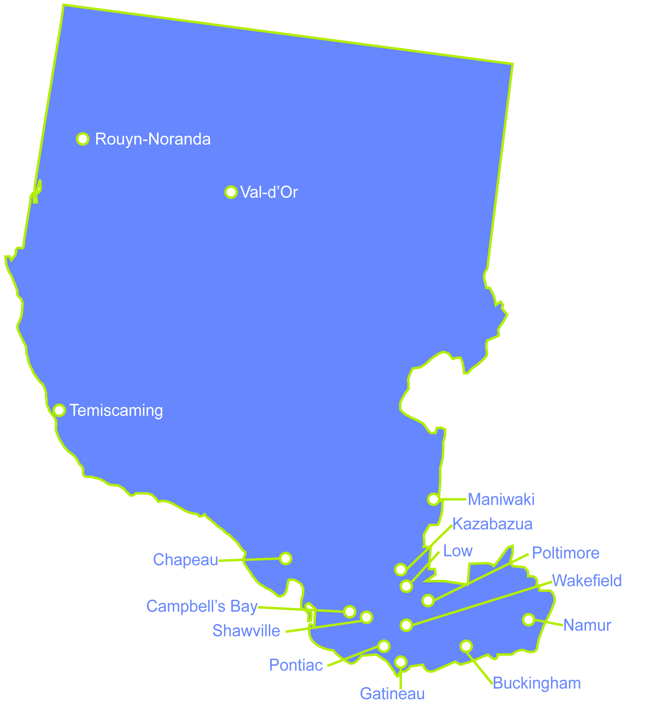 Territoire de la Commission scolaire Western Québec